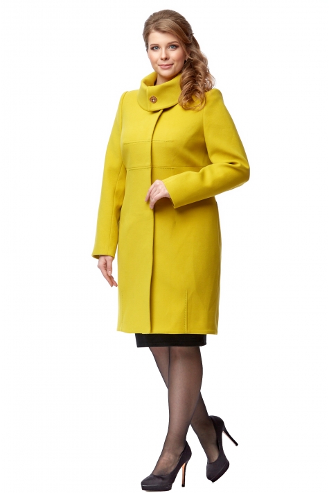 Женское пальто из текстиля с воротником 8000886