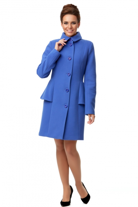 Женское пальто из текстиля с воротником 8000921