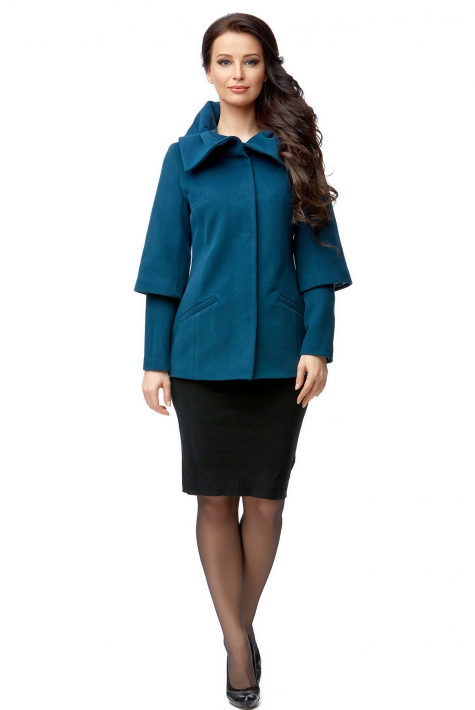 Женское пальто из текстиля с воротником 8001071