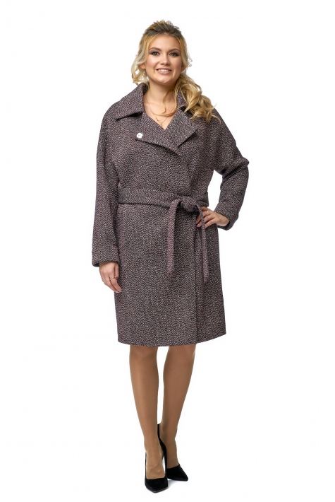 Женское пальто из текстиля с воротником 8001103