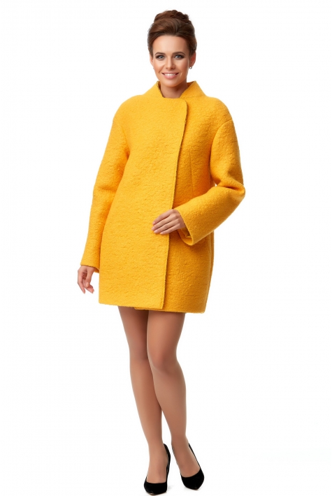 Женское пальто из текстиля с воротником 8001890