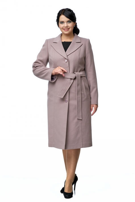 Женское пальто из текстиля с воротником 8002359