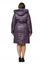 Женское пальто из текстиля с капюшоном, отделка песец 8009986-2