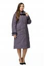 Женское пальто из текстиля с капюшоном, отделка норка 8009990-2