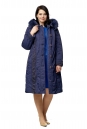 Женское пальто из текстиля с капюшоном, отделка песец 8010027-2