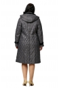 Женское пальто из текстиля с капюшоном, отделка норка 8010036-3