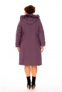 Женское пальто из текстиля с капюшоном, отделка песец 8010117-3