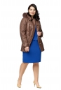 Куртка женская из текстиля с капюшоном, отделка песец 8010471