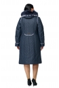 Женское пальто из текстиля с капюшоном, отделка песец 8010500-3