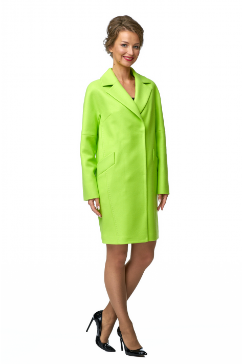 Женское пальто из текстиля с воротником 8011119