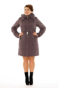 Женское пальто из текстиля с капюшоном 8011191