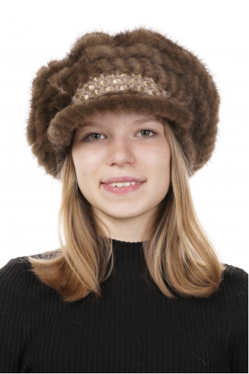Шапка женская из норки