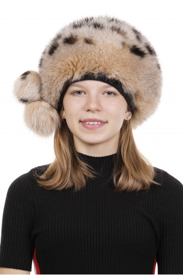 Шапка женская из песца