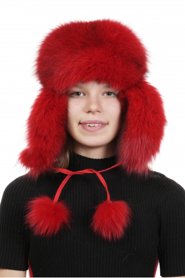 Шапка женская из песца