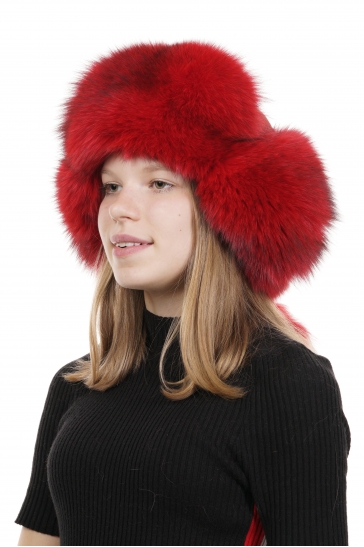 Шапка женская из песца