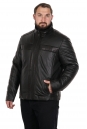 Мужская кожаная куртка из натуральной кожи на меху с воротником 8022380
