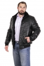 Мужская кожаная куртка из эко-кожи с воротником, отделка искусственный мех 8022590
