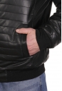 Мужская кожаная куртка из эко-кожи с воротником, отделка искусственный мех 8022590-2