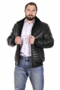 Мужская кожаная куртка из эко-кожи с воротником, отделка искусственный мех 8022590-6