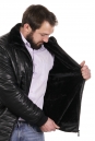 Мужская кожаная куртка из эко-кожи с воротником, отделка искусственный мех 8022590-11