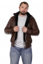 Мужская кожаная куртка из натуральной кожи на меху с капюшоном 8022688-6