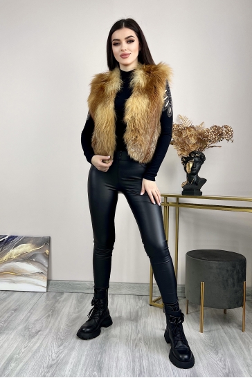 Меховой жилет женский из лисы