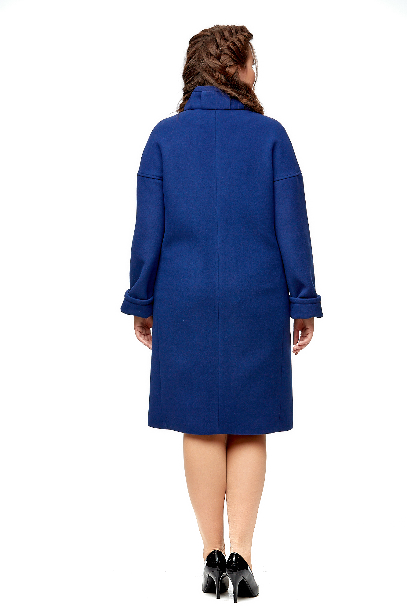 Женское пальто из текстиля с воротником 8000991-3