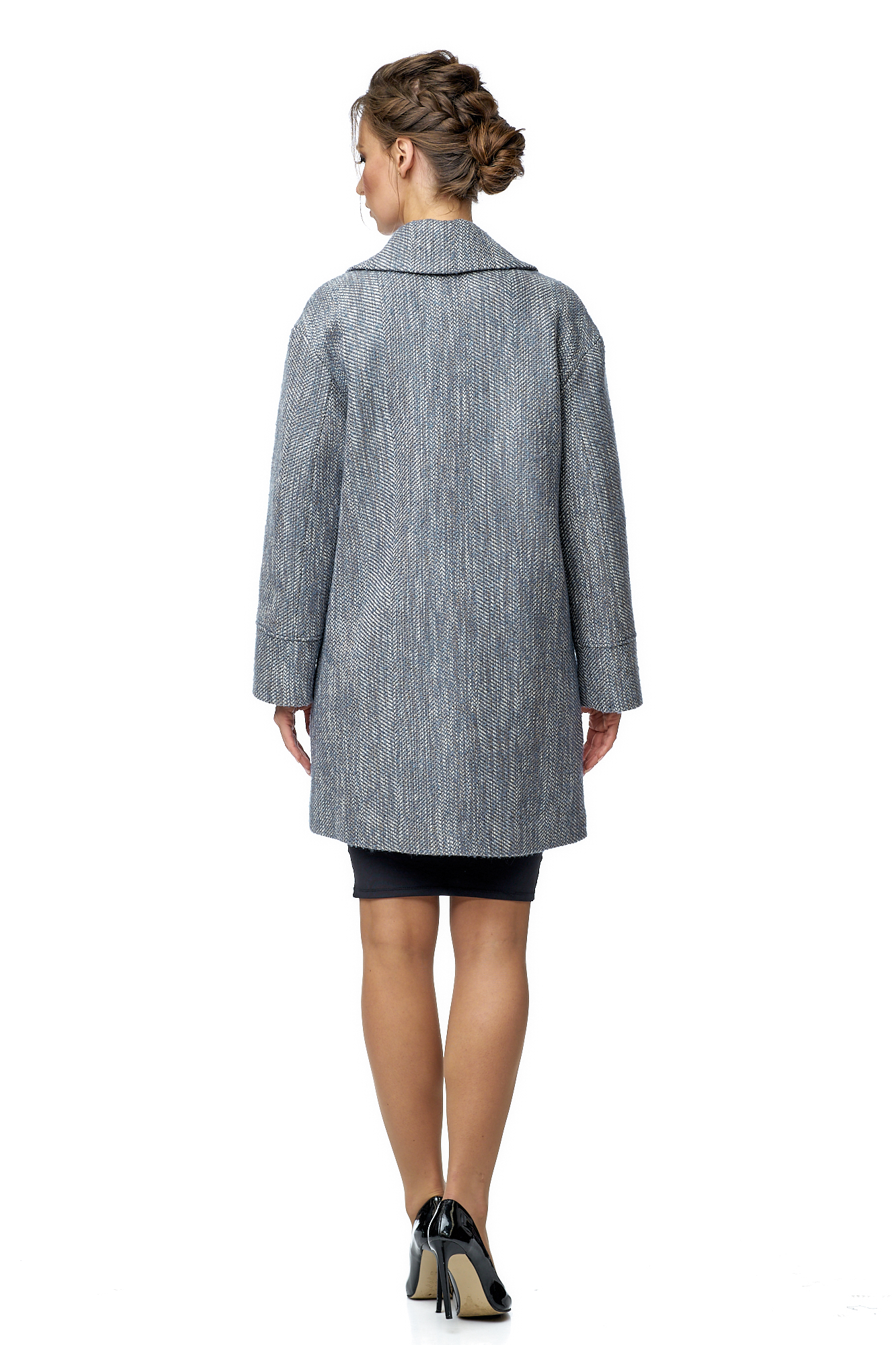 Женское пальто из текстиля с воротником 8001088-3
