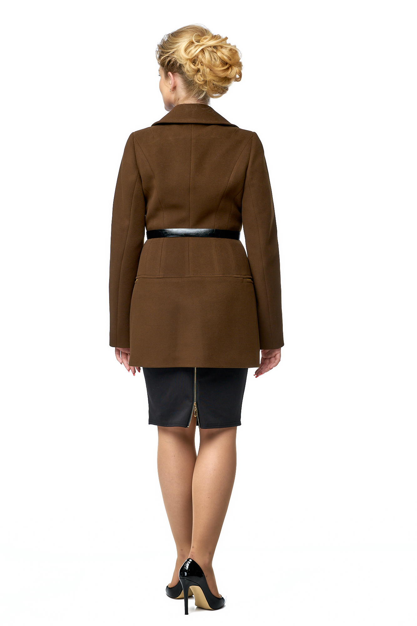 Женское пальто из текстиля с воротником 8002189-2
