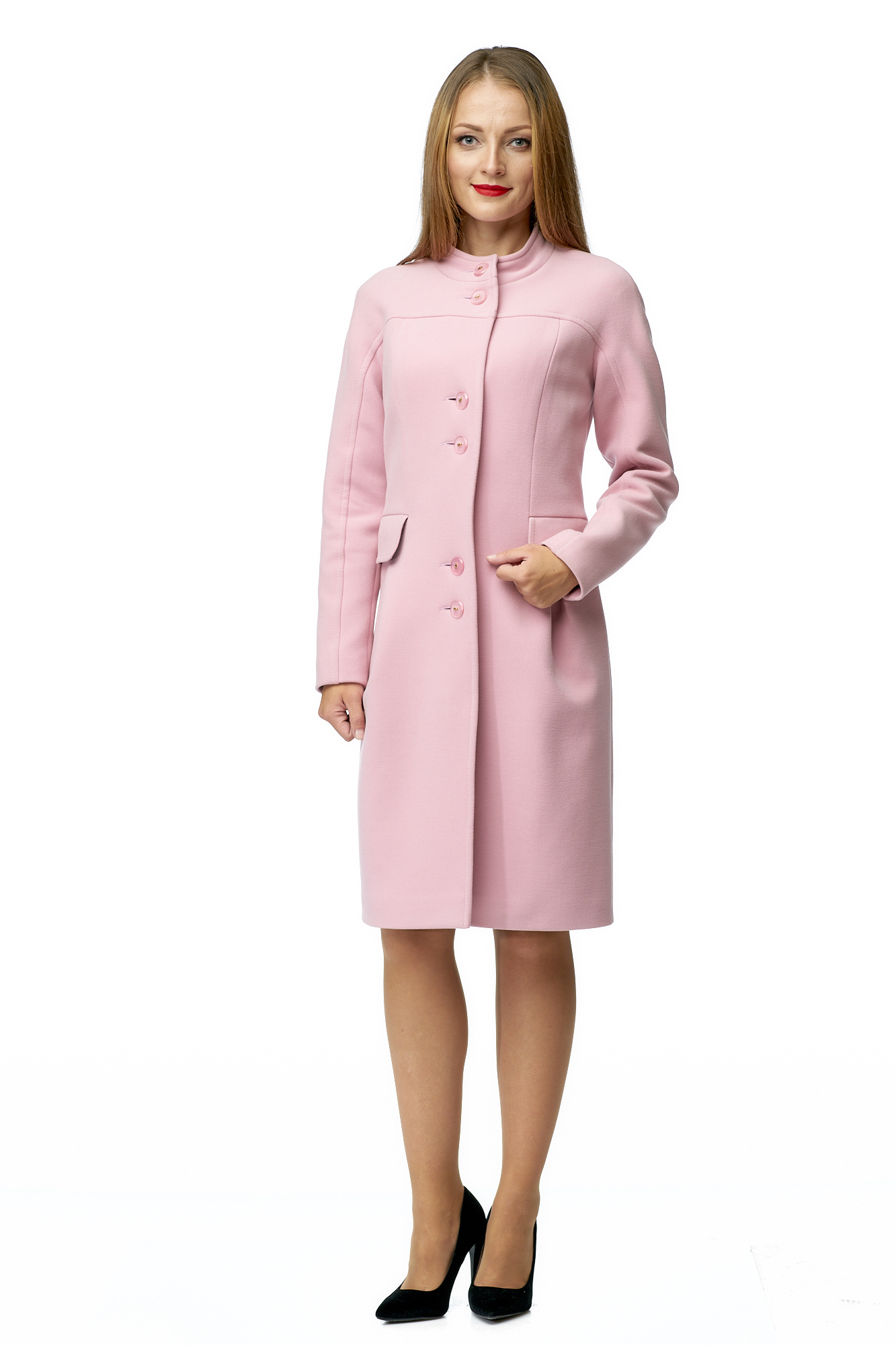 Женское пальто из текстиля с воротником 8002289-4