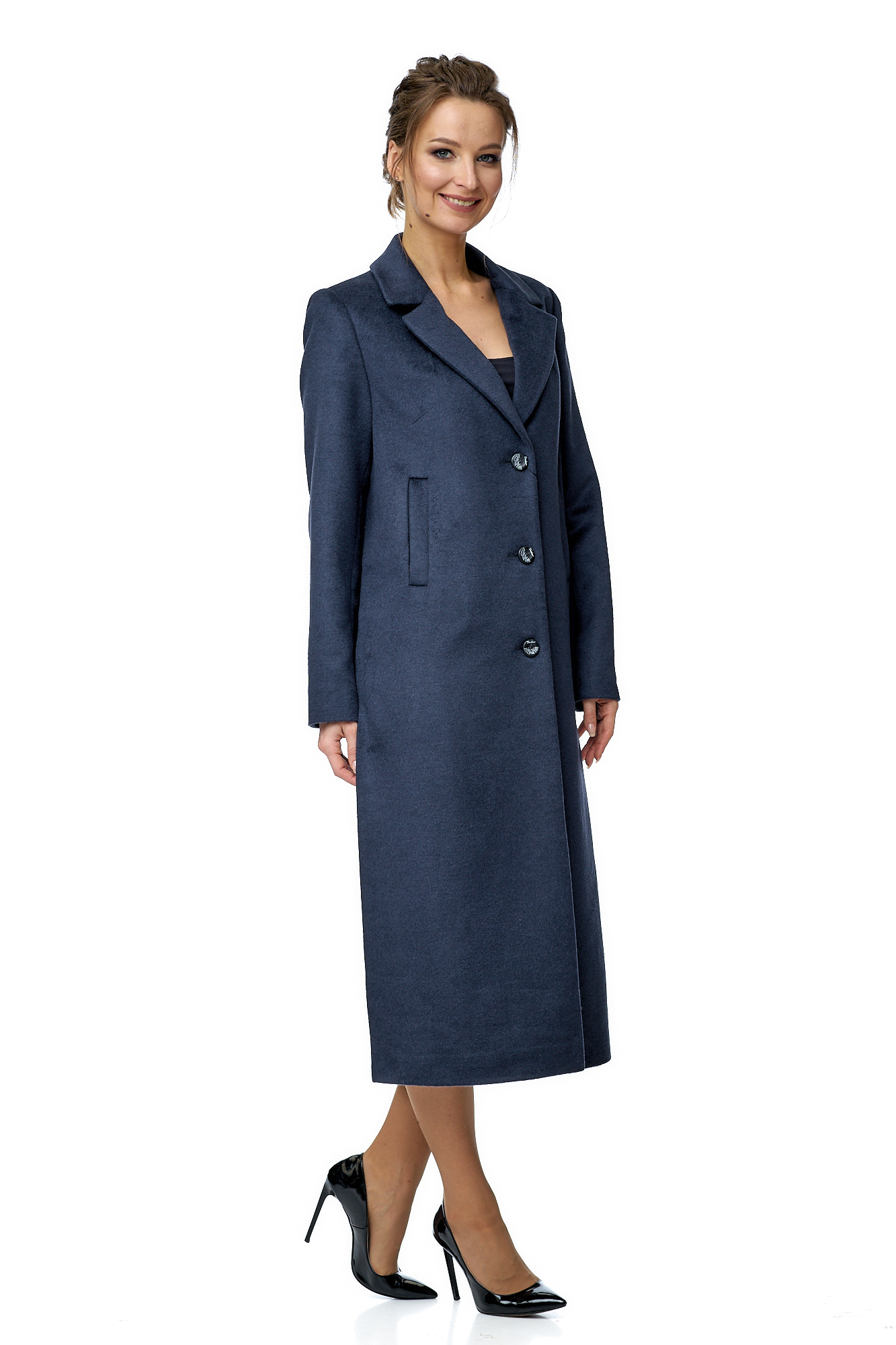 Женское пальто из текстиля с воротником 8002295-3