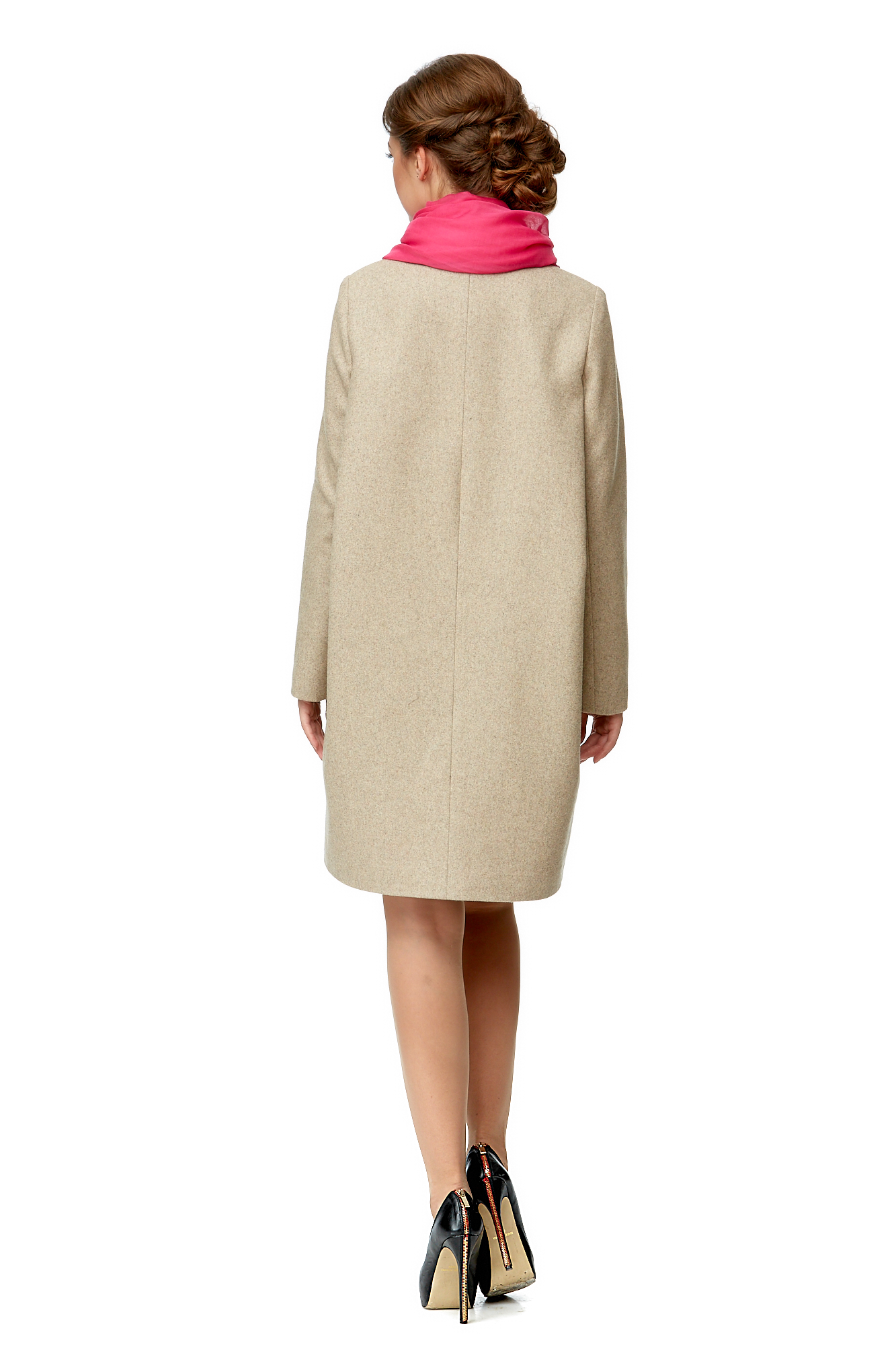 Женское пальто из текстиля с воротником 8010147-3