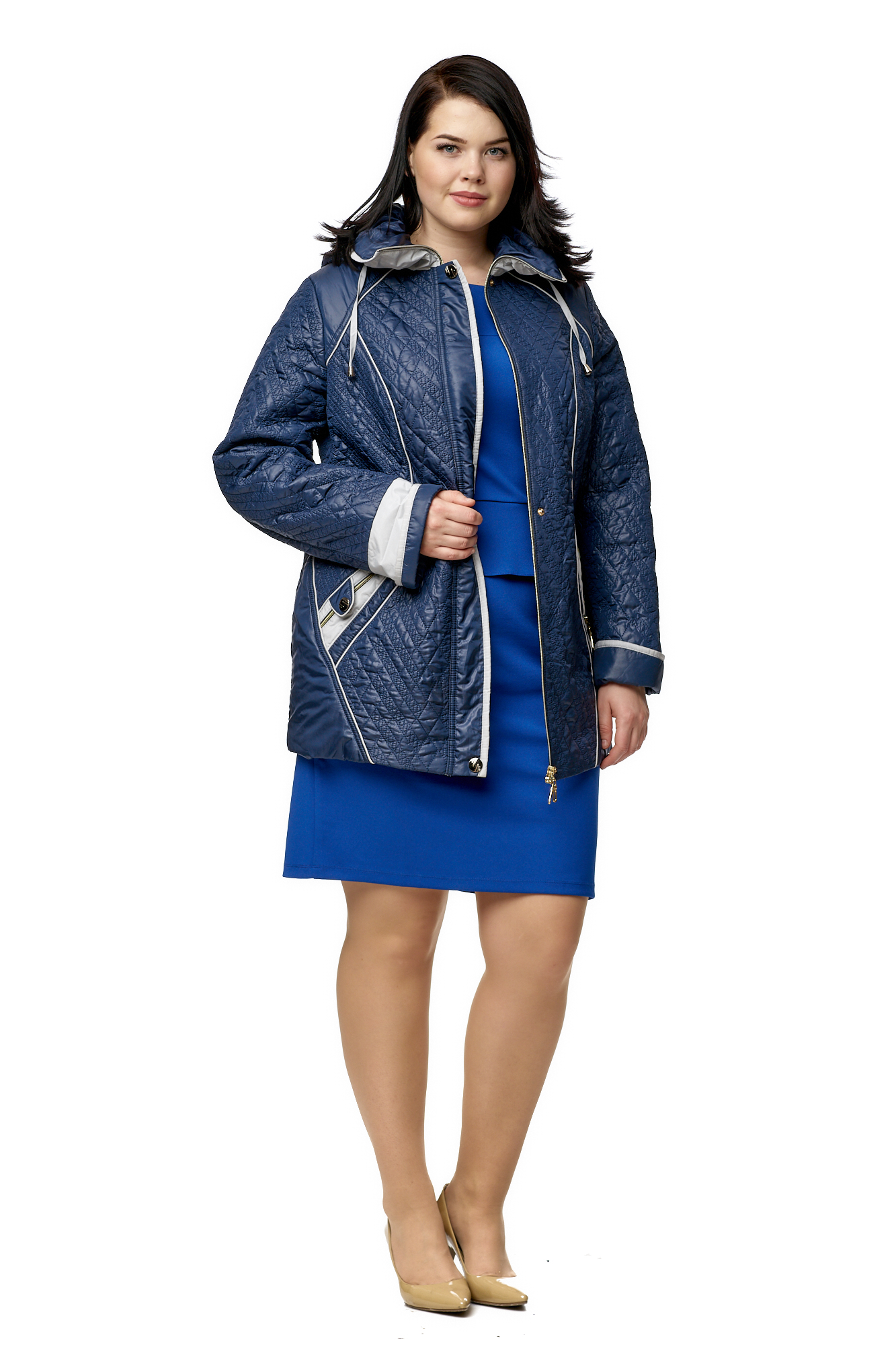 Куртка женская из текстиля с капюшоном 8010441-2