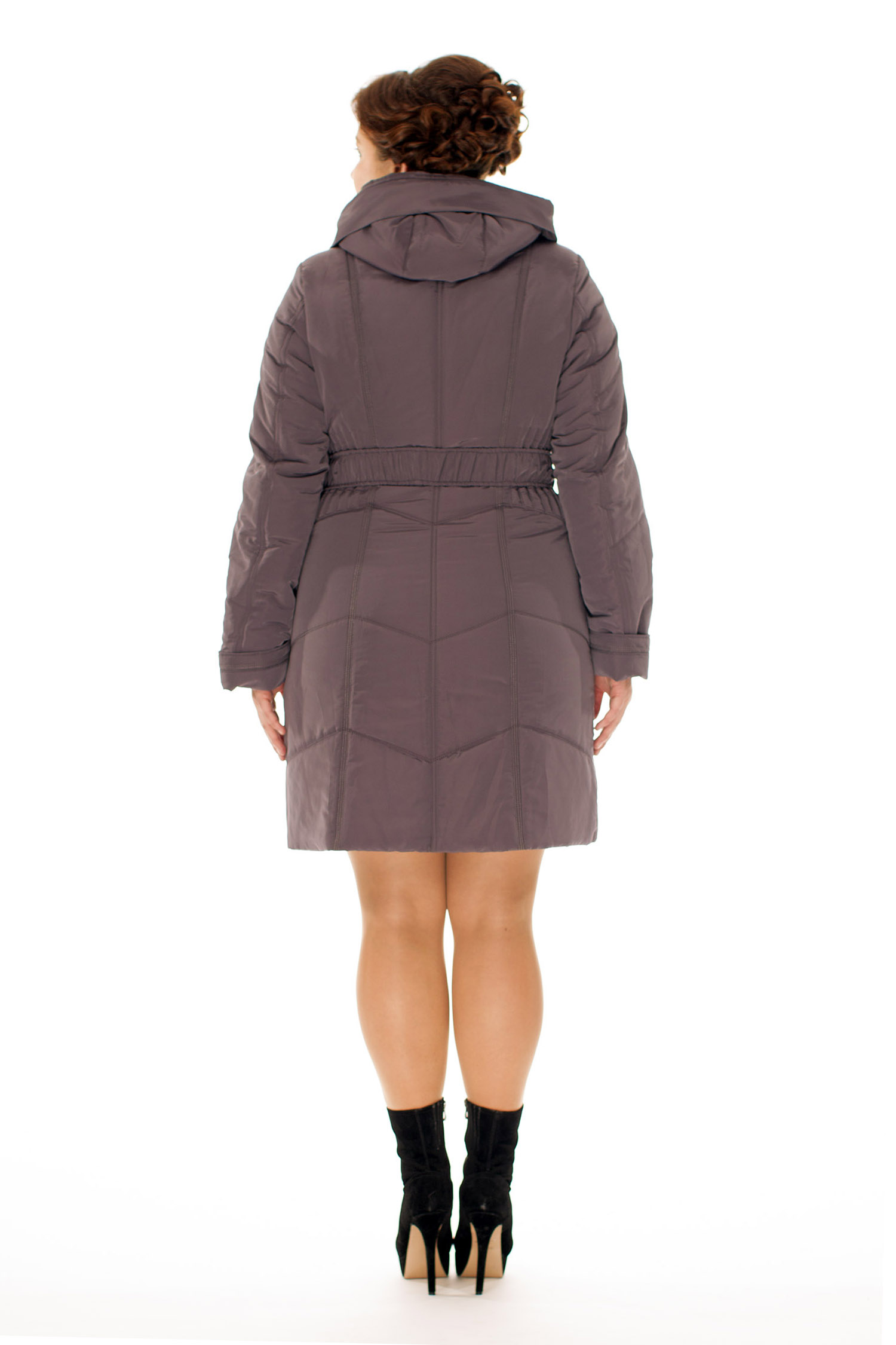 Женское пальто из текстиля с капюшоном 8011191-2
